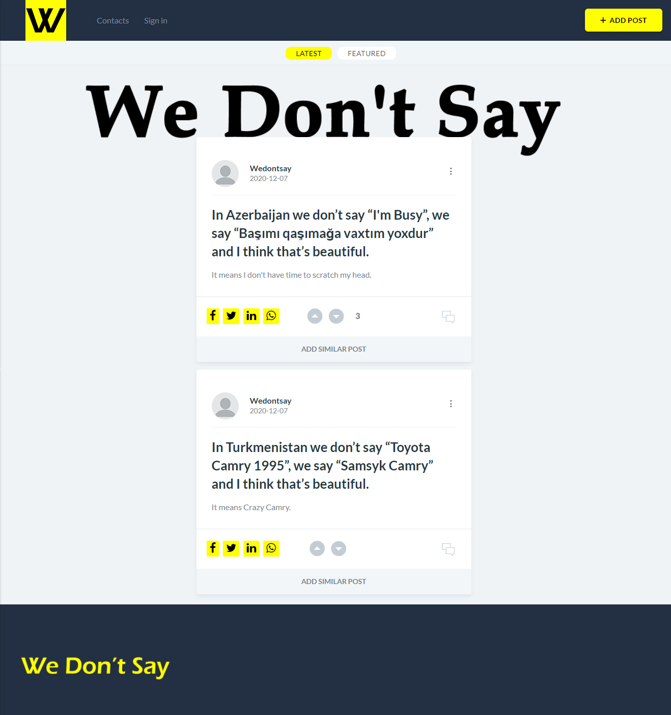 We Don't Say
